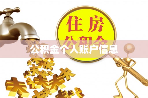 镇巴公积金个人账户信息