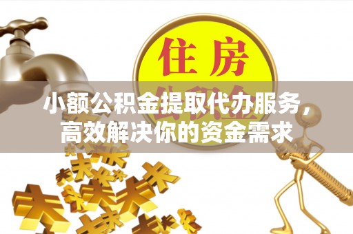 镇巴小额公积金提取代办服务，高效解决你的资金需求